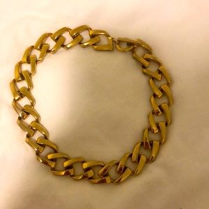 Gold chain link necklace